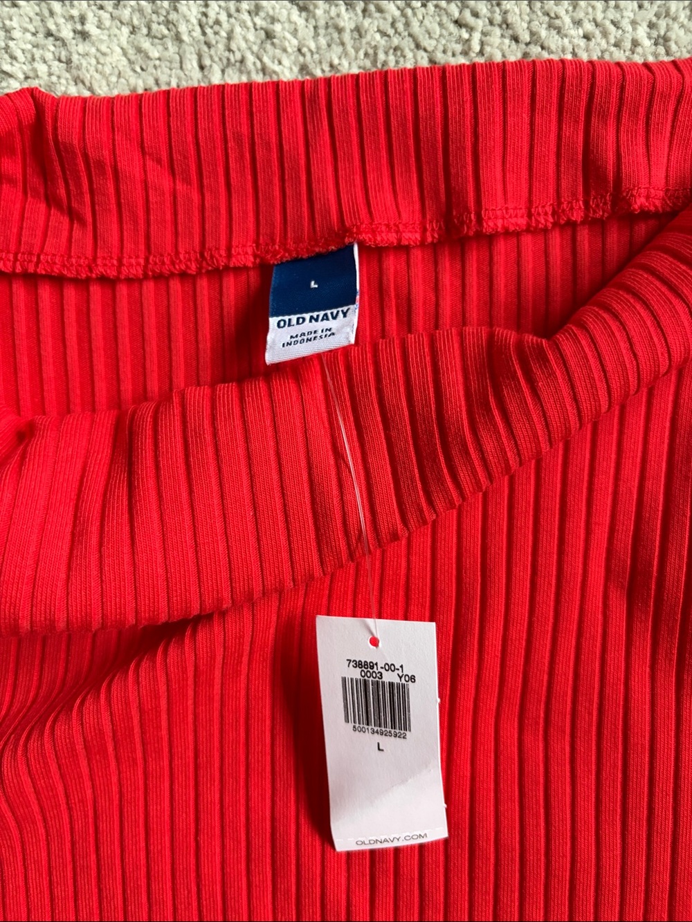 Old Navy Red Ribbed Tank Top - Picture 4 of 6